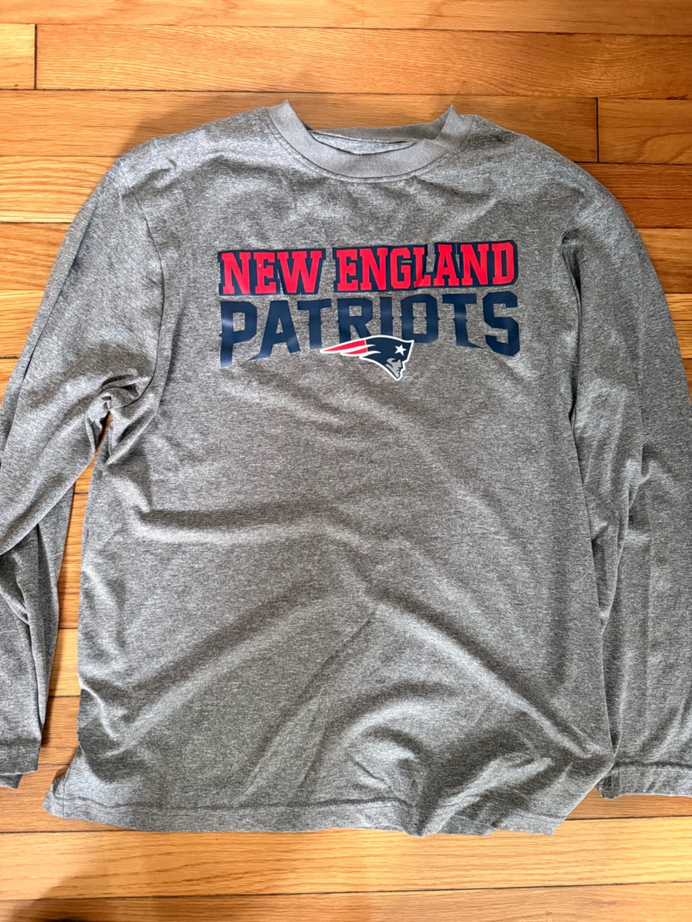 New England Patriots Grey Long Sleeve Tee